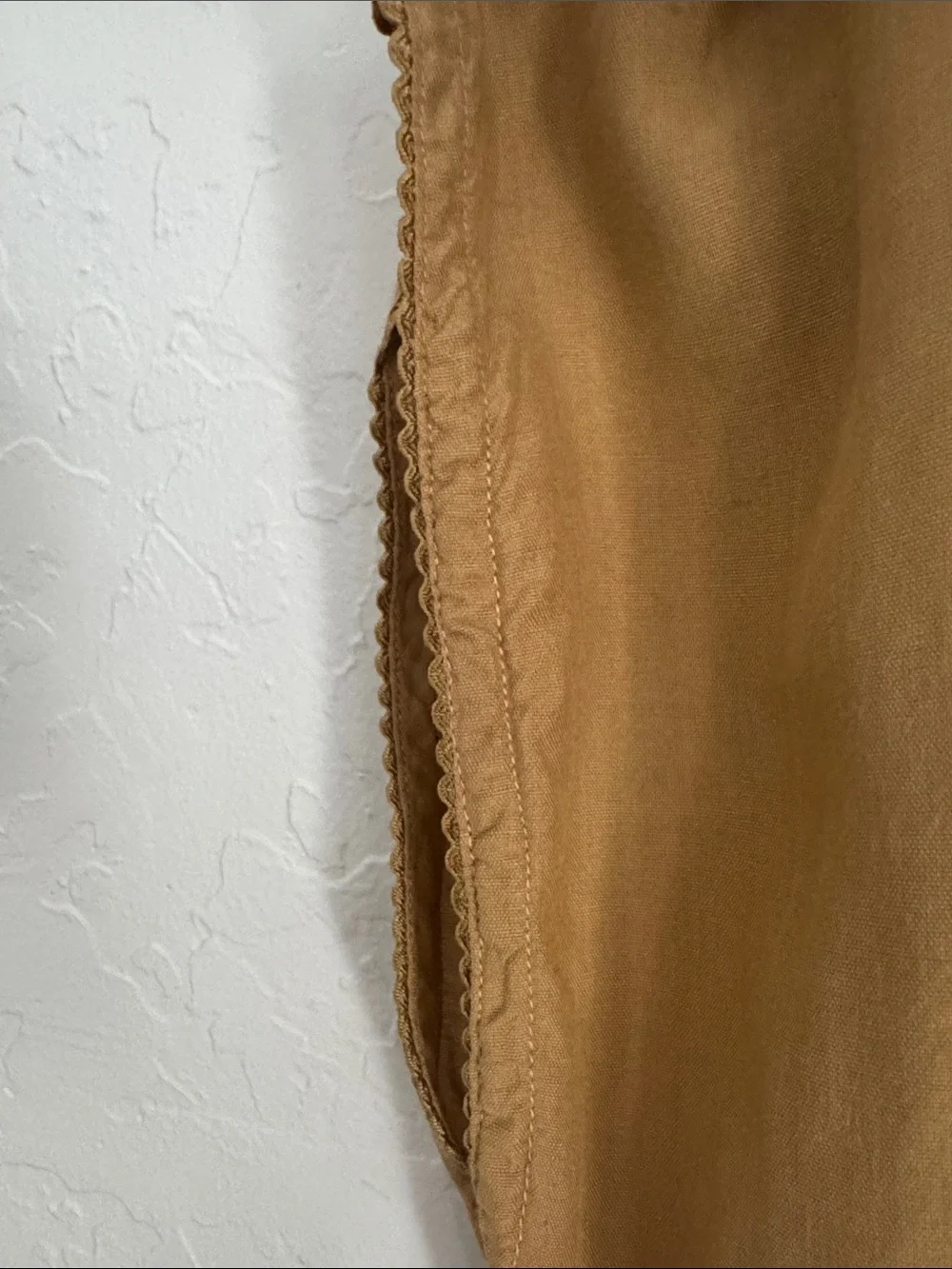$5 CLOSET CLOSING Vintage 80s 90s Tan Blouse Floral Embroidery Cottagecore Top - Picture 6 of 10